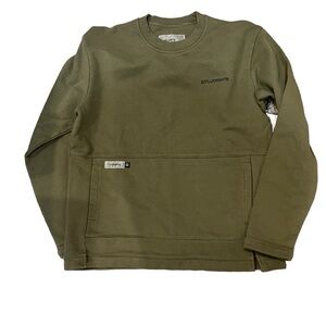 Students Military Green Sweatshirt with Kangaroo Pockets Size M